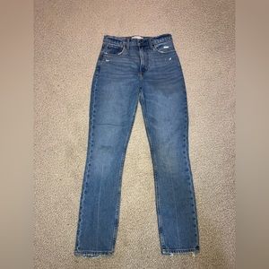 Abercrombie high rise skinny/straight jean